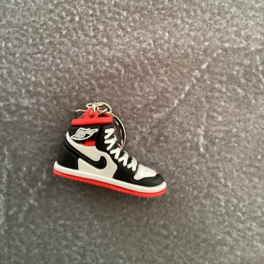 Red and Black Jordan high top sneaker keychain